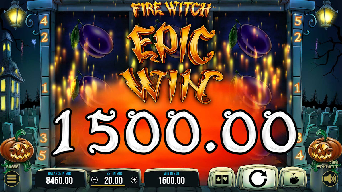 Epic win on the online slot machine