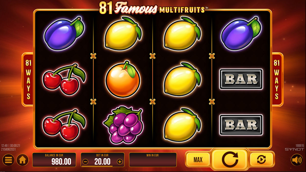 81 Vegas Multifruits by Synot Games